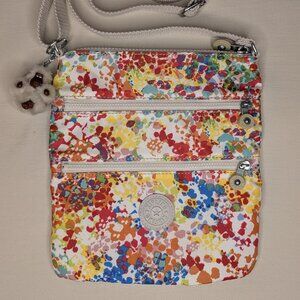 Kipling Keiko Crossbody Whimsical Boho Multicolor Monkey Charm